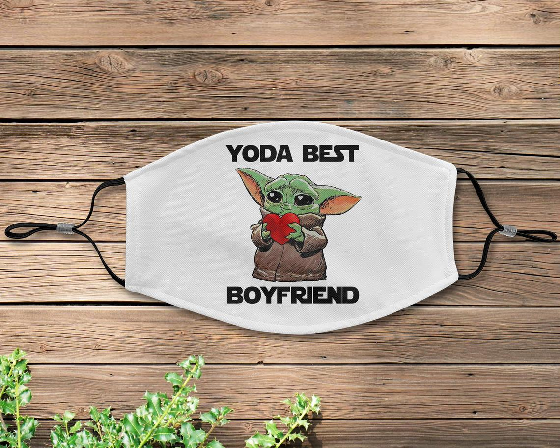 Yoda Best Boyfriend Happy Valentine Day Face Mask Cover