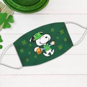 Leprechaun Snoopy Beer Sandwich Face Mask