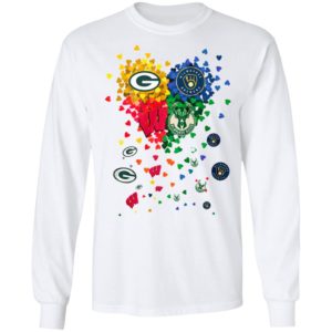 Heart Green Bay Packers And Milwaukee Brewers MiHeart Green Bay Packers And Milwaukee Brewers Milwaukee Bucks Football Shirtlwaukee Bucks Football Shirt