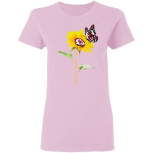 Kansas City Chiefs Football Sunflower And Butterfly Never Give Up Shirt