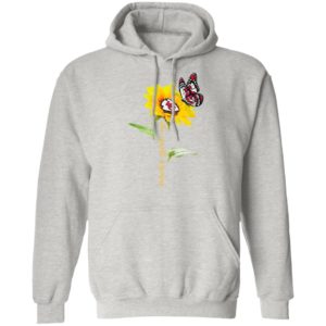 Kansas City Chiefs Football Sunflower And Butterfly Never Give Up Shirt