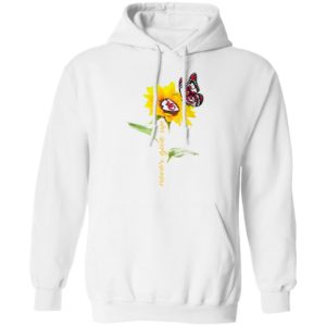 Kansas City Chiefs Football Sunflower And Butterfly Never Give Up Shirt