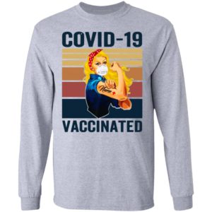 Strong Women Face Mask Tattoo Nurse Covid 19 Vaccinated Vintage Shirt