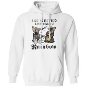 Snoopy Life Is Better Listening To Rainbow shirt