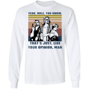 The Lebowski Yeah Well You Know Thats Just Like Your Opinion Man Vintage T-Shirt