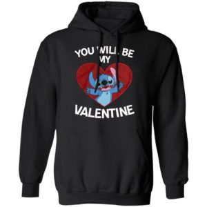 Stitch Heart You Will Be My Valentine Shirt, Long Sleeve, Hoodie