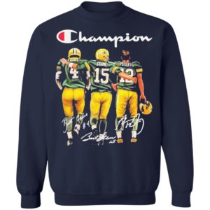 Brett Favre Bart Starr and Aaron Rodgers Mvp Champion Signatures shirt, ladies Tee