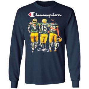 Brett Favre Bart Starr and Aaron Rodgers Mvp Champion Signatures shirt, ladies Tee