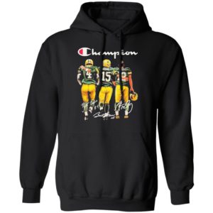 Brett Favre Bart Starr and Aaron Rodgers Mvp Champion Signatures shirt, ladies Tee