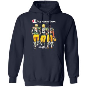 Brett Favre Bart Starr and Aaron Rodgers Mvp Champion Signatures shirt, ladies Tee