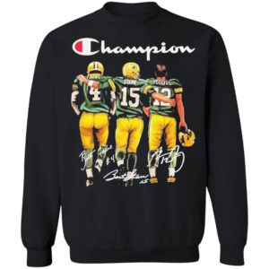 Brett Favre Bart Starr and Aaron Rodgers Mvp Champion Signatures shirt, ladies Tee
