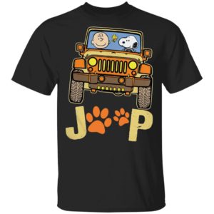 Charlie Brown And Snoopy Jeep Paw Dog Shirt