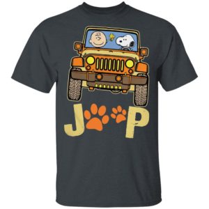 Charlie Brown And Snoopy Jeep Paw Dog Shirt