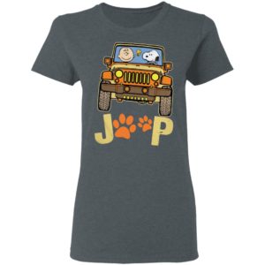 Charlie Brown And Snoopy Jeep Paw Dog Shirt