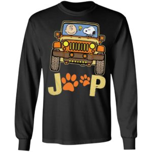 Charlie Brown And Snoopy Jeep Paw Dog Shirt