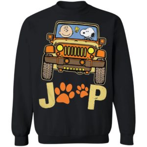 Charlie Brown And Snoopy Jeep Paw Dog Shirt