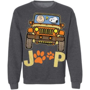 Charlie Brown And Snoopy Jeep Paw Dog Shirt