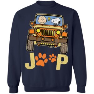 Charlie Brown And Snoopy Jeep Paw Dog Shirt