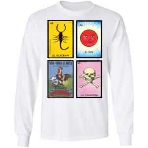 Loteria 40 El Alacran 46 El Sol 1 El Gallo Don Clemente 42 La Calavera Shirt