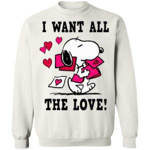 Peanuts Snoopy All the Love Valentine’s Shirt