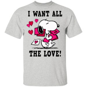 Peanuts Snoopy All the Love Valentine’s Shirt