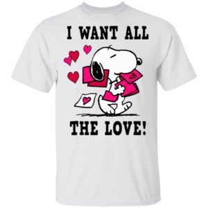 Peanuts Snoopy All the Love Valentine’s Shirt