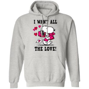Peanuts Snoopy All the Love Valentine’s Shirt