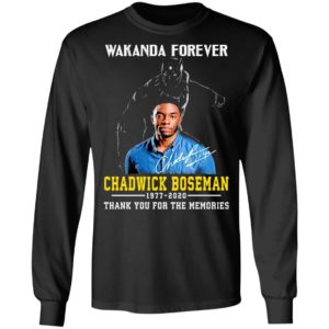 Wakanda Forever Chadwick Boseman 1977 2020 Thank You For The Memories Shirt