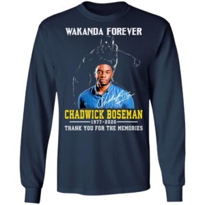 Wakanda Forever Chadwick Boseman 1977 2020 Thank You For The Memories Shirt