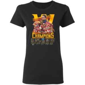 Washington Redskins Football 2020 NFC East Division Champions Signatures Shirt