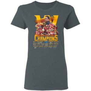 Washington Redskins Football 2020 NFC East Division Champions Signatures Shirt