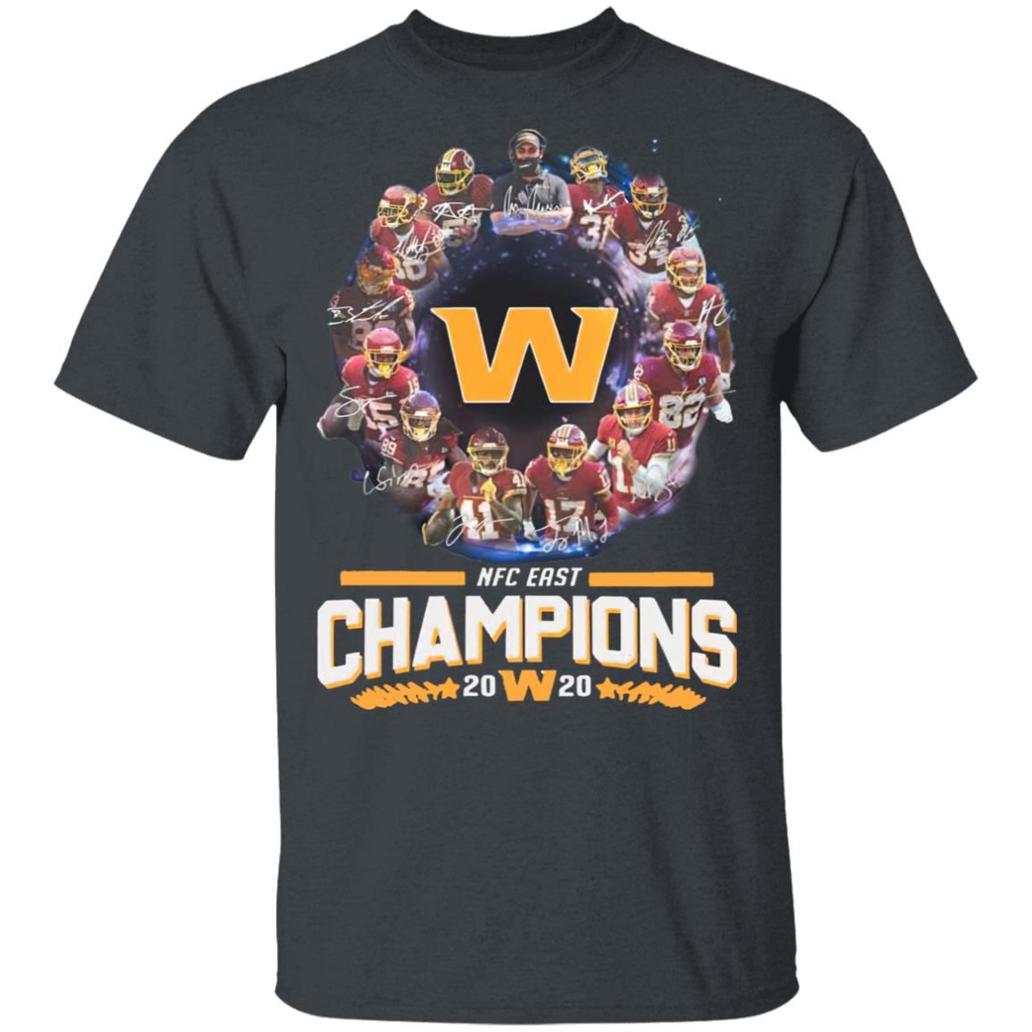 Washington Redskins Football Nfc East Champions 2020 Signatures Shirt
