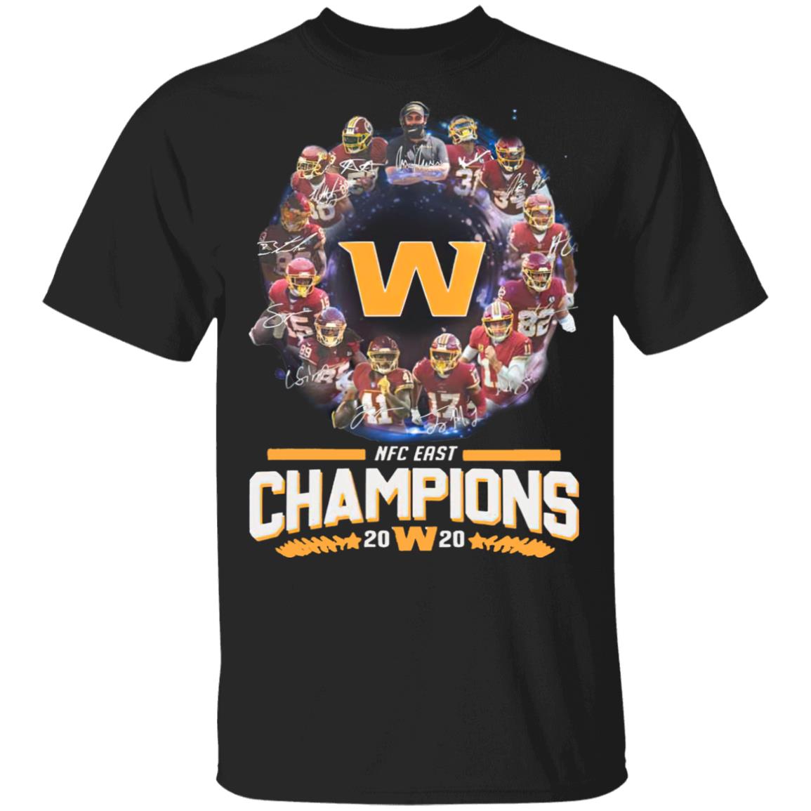 Washington Redskins Football Nfc East Champions 2020 Signatures Shirt