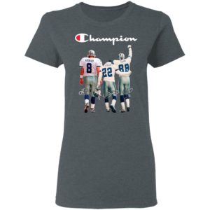 Troy Aikman 8 Emmitt Smith 22 and Michael Irvin 88 Dallas Cowboys Champion 2020 Signatures shirt