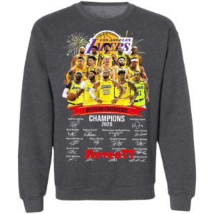Los Angeles Lakers Western Conference Champions 2020 Signatures Shirt
