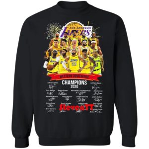 Los Angeles Lakers Western Conference Champions 2020 Signatures Shirt
