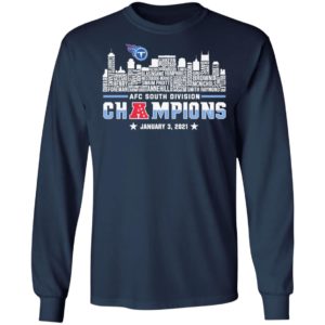 Tennessee Titans 2020 AFC South Division Champions January 3 2021 shirt