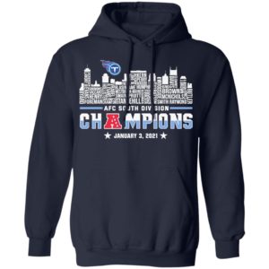 Tennessee Titans 2020 AFC South Division Champions January 3 2021 shirt