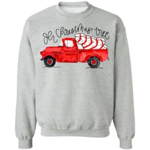 Truck Red Oh Christmas Tree Shirt