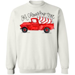 Truck Red Oh Christmas Tree Shirt