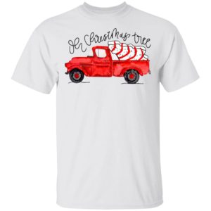 Truck Red Oh Christmas Tree Shirt