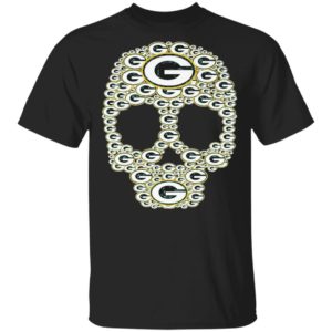 Skull Green Bay Packers logo skull shirt