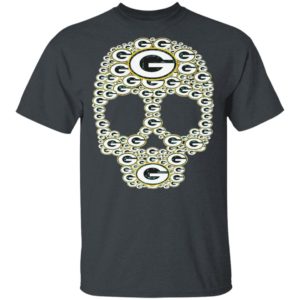 Skull Green Bay Packers logo skull shirt