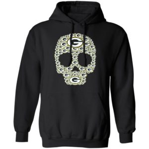Skull Green Bay Packers logo skull shirt