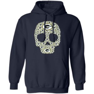 Skull Green Bay Packers logo skull shirt