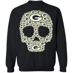 Skull Green Bay Packers logo skull shirt