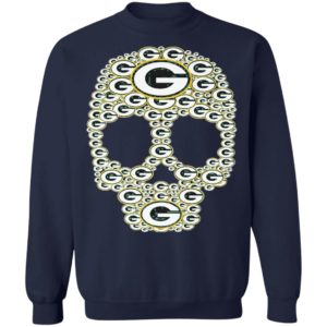 Skull Green Bay Packers logo skull shirt
