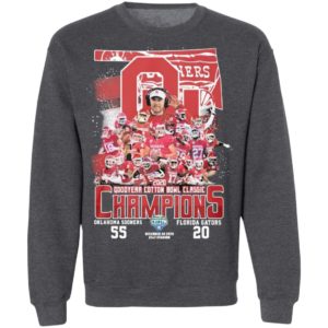 Oklahoma Sooners Florida Gators 2020 Goodyear Cotton Bowl Classic Champions Shirt