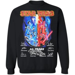 Star Wars 44 years 1977 2021 signatures shirt