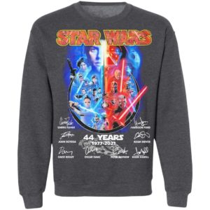 Star Wars 44 years 1977 2021 signatures shirt